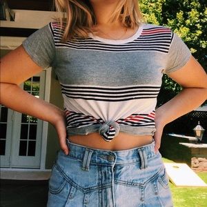 brandy melville striped tee